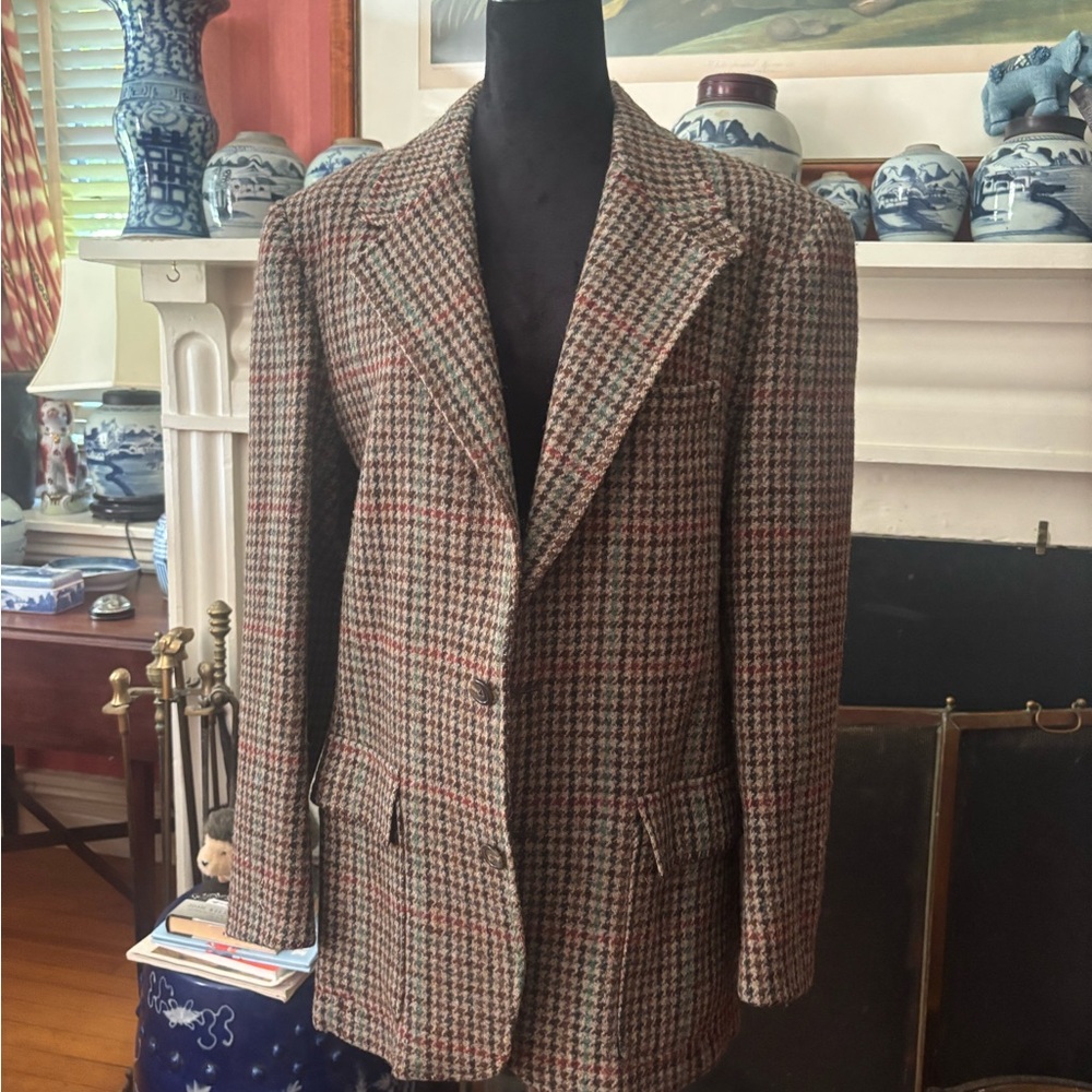 Ralph Lauren Multicolor Houndstooth Blazer